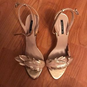 Zara Rose Gold sandals size 39
